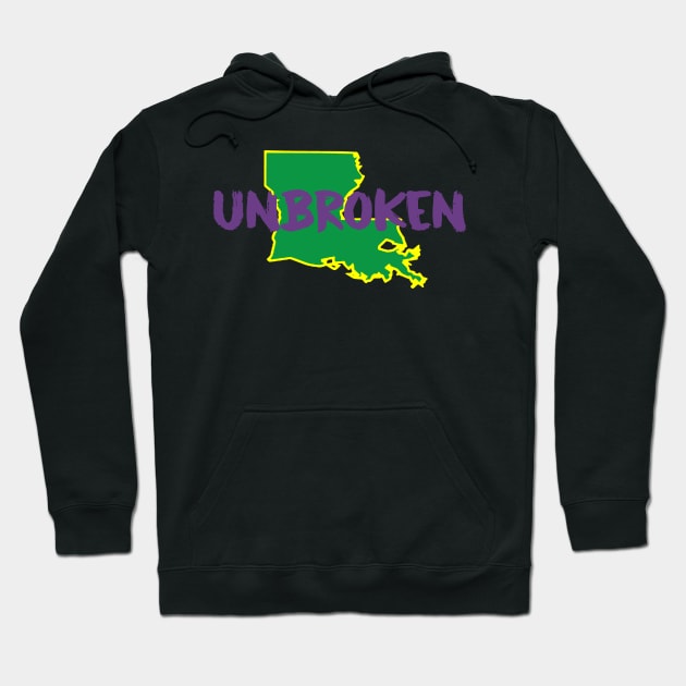 Unbroken Mardi Gras Hoodie by Gsweathers